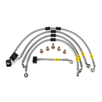 Suzuki GSX-8S ABS 2023-2024 Flexible ABS Replacement Brake Lines HEL Stainless Steel Braided