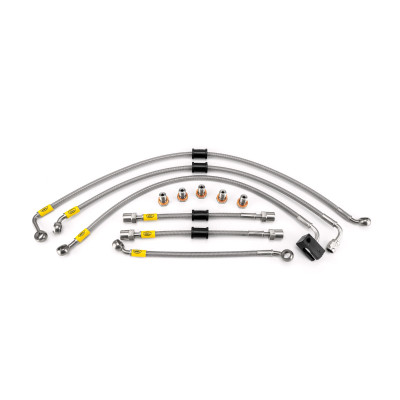 Yamaha YZF-R3 ABS 2015-2022 Flexible ABS Replacement Brake Lines HEL Stainless Steel Braided