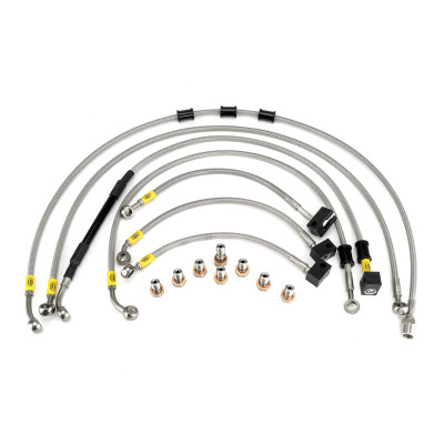 Yamaha Tenere 700 ABS 2019-2024 Flexible ABS Replacement Brake Lines HEL Stainless Steel Braided