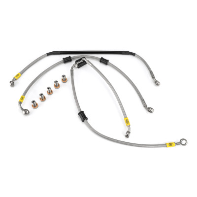 Honda MSX125 ABS (Grom) 2021-2022 Flexible ABS Replacement Brake Lines HEL Stainless Steel Braided