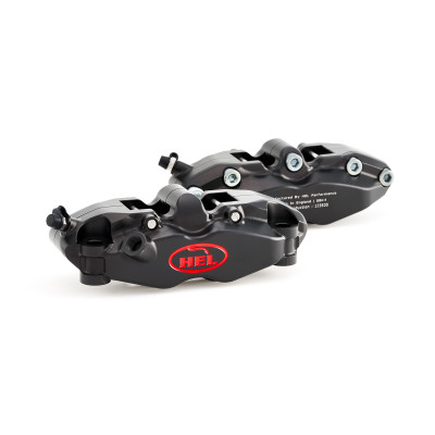 HEL V2 130mm Solid Billet 4 Piston Front Radial Brake Calipers with Flat Back